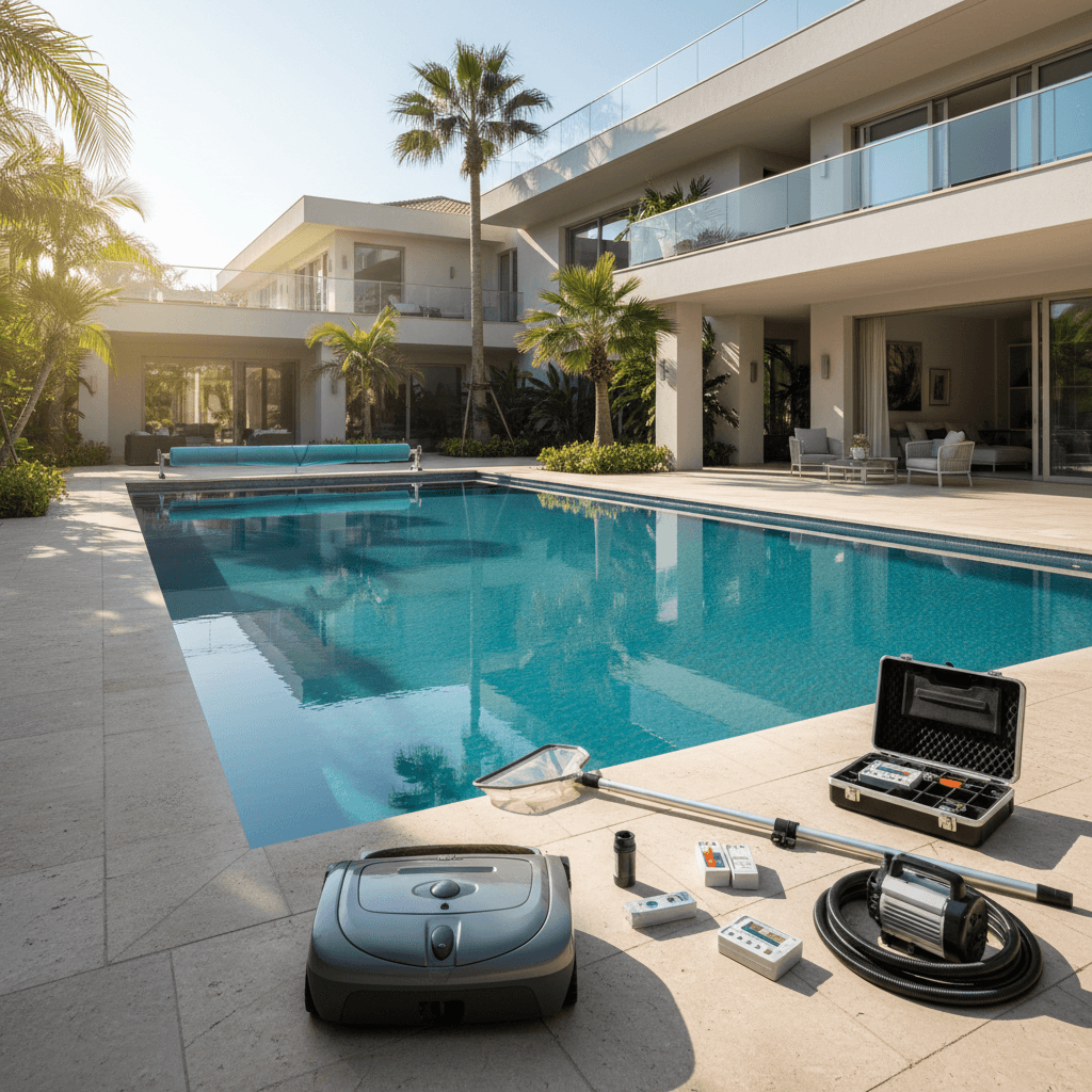 Weekly pool cleaning service
